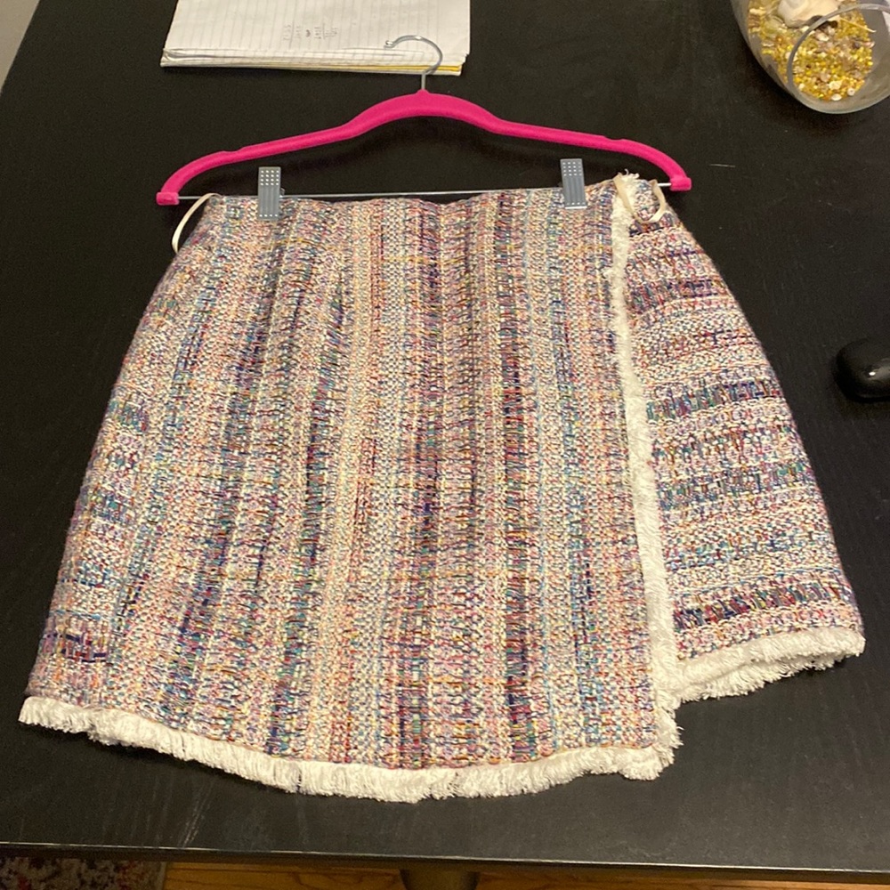 Pink Layer Tweed Skirt